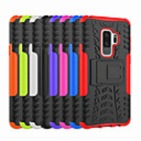 Case For Samsung Galaxy S9 / S9 Plus / S8 Plus Shockproof / with Stand Back Cover Tile / Armor Hard PC