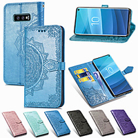 Case For Samsung Galaxy S9 / S9 Plus / S8 Plus Wallet / Card Holder / Flip Full Body Cases Flower Hard PU Leather / TPU