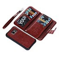 Case For Samsung Galaxy S9 / S9 Plus / S8 Plus Wallet / Card Holder / Flip Full Body Cases Solid Colored Hard Genuine Leather