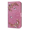 Case For Samsung Galaxy S9 / S9 Plus / S8 Plus Wallet / Card Holder / Rhinestone Full Body Cases Glitter Shine / Rhinestone / Flower Hard PU Leather
