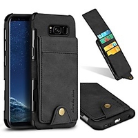 Case For Samsung Galaxy S9 / S9 Plus / S8 Plus Wallet / Card Holder / Shockproof Back Cover Solid Colored Hard PU Leather