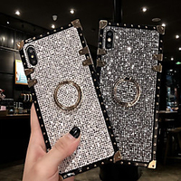Case For Samsung Galaxy S9 / S9 Plus / S8 Plus/S8/S10/S10 Plus/S10e/Note 8/Note 9/M20/M30 Shockproof / Ring Holder Back Cover Glitter Shine Metal miniinthebox