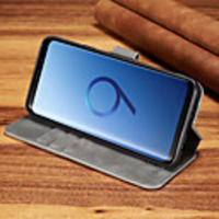 Case For Samsung Galaxy S9 Plus / S9 Card Holder / Shockproof Full Body Cases Solid Colored Hard PU Leather for S9 / S9 Plus / S8 Plus