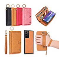 Case For Samsung Galaxy S9 PLUS S10E S10 PLUS NOTE 9 NOTE 10 PLUS S20 PLUS S20 ULTRA NOTE 20 NOTE 20 ULTRA Shockproof Flip Full Body Cases Solid Colored TPU Card Holder PU Leather