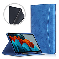 Case For Samsung Galaxy Samsung Galaxy Tab S7 T870/875 Shockproof Full Body Cases Solid Colored PU Leather / TPU