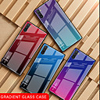 Case For Samsung Galaxy Samsung Note 10 / Galaxy Note 10 Plus Shockproof / Ultra-thin Back Cover Color Gradient Tempered Glass