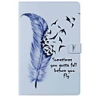 Case For Samsung Galaxy Samsung Tab A 10.1(2019)T510 / Galaxy Tab A 10.5 T595 T590 / galaxy tab A 9.7 T550 T555 Wallet / Card Holder / with Stand Full Body Cases Feathers PU Leather / TPU