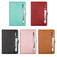 Case For Samsung Galaxy Samsung Tab A 10.1(2019)T510 / Samsung Tab A 10.1(2019)T515 / galaxy tab A 9.7 T550 T555 Card Holder / Shockproof Full Body Cases Solid Colored PU Leather