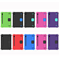 Case For Samsung Galaxy Samsung Tab A 8.0 2019 T290 295 Samsung TAB A 8.0 2017 T380 T385 Samsung Tab A 8.0 2018 T387V Shockproof with Stand Back Cover Solid Colored Silica Gel