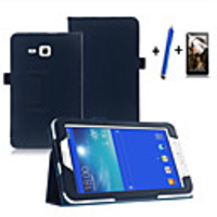 Case For Samsung Galaxy Tab 3 Lite with Stand / Auto Sleep / Wake / Flip Full Body Cases Solid Colored Hard PU Leather