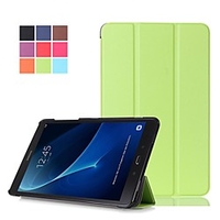 Case For Samsung Galaxy Tab A 10.1 (2016) Shockproof / Dustproof / Auto Sleep / Wake Up Full Body Cases Solid Colored Hard PU Leather