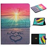 Case For Samsung Galaxy Tab A 10.1(2019)T510 Tab A 8.0 T290 295 Tab S5E 10.5 SM-T720 T725 Card Holder with Stand Pattern Full Body Cases Scenery PU Leather Tab S6lite P610 P615 T860 T865 T580 T585