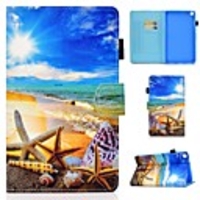 Case For Samsung Galaxy Tab A 10.1(2019)T510 Tab A 8.0(2019)T290 295 TAB A 10.1 T580N T585C P610 T350 Card Holder with Stand Pattern Full Body Cases Scenery PU Leather