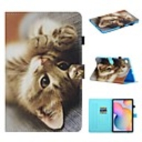 Case For Samsung Galaxy Tab A2 10.5 T590 Tab A 10.1 T510 Tab A 8.0 T290 295 S6 lite P610 P615 Tab S5e T720 T725 Wallet Card Holder with Stand Full Body Cases Animal PU Leather