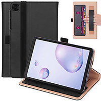 Case For Samsung Galaxy TAB A7 T500 T505 Card Holder with Stand Flip Full Body Cases Solid Colored PU Leather HAND HOLDER
