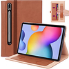 Case For Samsung Galaxy Tab S7plus T970 Card Holder with Stand Flip Full Body Cases Solid Colored PU Leather HAND HOLDER
