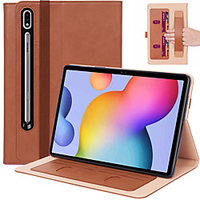 Case For Samsung Galaxy Tab S7plus T970 Card Holder with Stand Flip Full Body Cases Solid Colored PU Leather HAND HOLDER