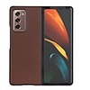 Case For Samsung Galaxy Z Fold 2 Shockproof Flip Full Body Cases Solid Colored Sheepskin Grain Genuine Leather Case
