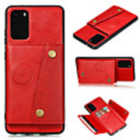 Case for Samsung scene map S20 S20 Ultra S20 Plus A51 A71 veneer double buckle solid color simple veneer card holder all-inclusive drop-proof mobile phone case Xunlilai