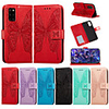 Case For Samsung Scene Map Samsung Galaxy S20 S20 Plus S20 Ultra A51 A71 Embossed Embossed Butterfly Pattern PU Leather Card Holder Full Covered Phone Case
