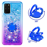 Case for Samsung Scene Map Samsung Galaxy S20 S20 Plus S20 Ultra A51 A71 Glittering Sand Sand Gradient Edge Diamond Ring Bracket All Inclusive Anti-fall Mobile Phone Case YB