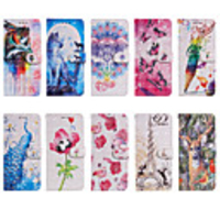 Case For Samsung Scene Map Samsung Galaxy S20 S20 Plus S20 Ultra Note 20 Note 20 Ultra Cartoon flower animal pattern glossy 3D craft PU leather card holder all-inclusive mobile phone case