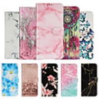 Case for Samsung scene map Samsung Galaxy S20 S20 Pro S20 Ultra marble flower pattern PU leather material card holder lanyard all-inclusive drop-resistant mobile phone case YH