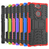 Case For Sony Sony Xperia XZ2 / Sony Xperia XZ2 Compact / Sony Xperia XZ2 Premium Shockproof / with Stand Back Cover Tile / Armor Hard PC