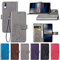Case For SonyXA2 Plus / SonyXperia L3 / SonyXperia 10 Wallet / with Stand / Flip Full Body Cases Solid Colored / Butterfly / Flower Hard PU Leather