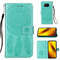 Case For Xiaomi Poco X3 NFC / Mi 10 Lite 5G / Mi 10 Youth 5G / Redmi Note 9 / Redmi Note 9S / Redmi Note 9 Pro Max Card Holder Flip Magnetic Full Body Cases Solid Colored Feathers PU Leather
