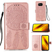 Case For Xiaomi Poco X3 NFC / Mi 10 Lite 5G / Mi 10 Youth 5G / Redmi Note 9 / Redmi Note 9S / Redmi Note 9 Pro Max Card Holder Flip Magnetic Full Body Cases Solid Colored Feathers PU Leather
