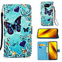 Case For Xiaomi Poco X3 NFC / Redmi K20 Pro / Redmi K20 / Mi 10 Lite 5G / Mi 10 Youth 5G Card Holder Flip Magnetic Full Body Cases Butterfly Heart Flower PU Leather