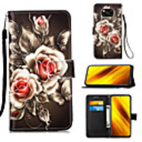 Case For Xiaomi Poco X3 NFC / Redmi K20 Pro / Redmi K20 / Mi 10 Lite 5G / Mi 10 Youth 5G Card Holder Flip Magnetic Full Body Cases Flower PU Leather