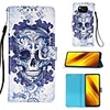 Case For Xiaomi Poco X3 NFC / Redmi K20 Pro / Redmi K20 / Mi 10 Lite 5G / Mi 10 Youth 5G Card Holder Flip Magnetic Full Body Cases Skull PU Leather