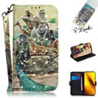 Case For Xiaomi Poco X3 NFC Wallet Card Holder with Stand Full Body Cases Animal PU Leather Xiaomi Mi 10 Ultra Note 10 Lite CC9 Pro Redmi 9A 9C Prime Note 8T Note 9 Pro Max 10X