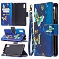 Case For Xiaomi Redmi 9A Redmi 9C Redmi 9 Wallet Card Holder with Stand Full Body Cases Golden Butterfly Painted Zipper Bag PU Leather TPU for Xiaomi Redmi Note 9 Pro Redmi Note 9