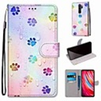 Case For Xiaomi Redmi Note 8 Pro / Redmi Note 8 / Redmi Note 8T Wallet / Card Holder / with Stand Footprints PU Leather / TPU for Redmi Note 7 / Mi CC9 Pro / Redmi 8 / Redmi K30 / Redmi 8A