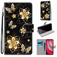 Case For Xiaomi Redmi Note 8 Pro / Redmi Note 8 / Redmi Note 8T Wallet / Card Holder / with Stand Golden Diamond Butterfly PU Leather / TPU for Mi CC9 Pro / Redmi 8 / Redmi K30 / Redmi 8A