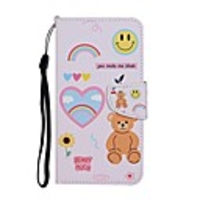 Case For Xiaomi Redmi Note 9 Redmi Note 8 Redmi Note 9 Pro Wallet Card Holder with Stand Full Body Cases Smiley Bear PU Leather TPU for Mi 10 Mi 10 Lite Redmi Note 8 Pro Redmi 9