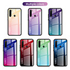 Case For Xiaomi scene graph Xiaomi 10 10 Pro Redmi Note 8 Note 8 Pro two-color gradient pattern tempered glass back plate TPU frame two-in-one anti-fall mobile phone case JMGD