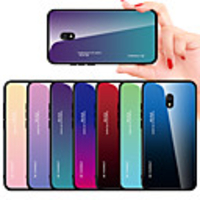 Case For Xiaomi scene map Redmi 8 Redmi 8A colorful gradient tempered glass back plate TPU frame 2-in-1 mobile phone case JMGD