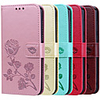 Case For Xiaomi Scene Map Redmi 9 9A 9C Note 9 Rose Flower Pattern PU Leather Card Holder All-Inclusive Embossed Phone Case Junchiwei