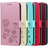 Case For Xiaomi Scene Map Redmi 9 9A 9C Note 9 Rose Flower Pattern PU Leather Card Holder All-Inclusive Embossed Phone Case Junchiwei