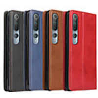 Case For Xiaomi Xiaomi Mi 10 / Xiaomi Mi 10Pro Shockproof Full Body Cases Solid Colored PU Leather