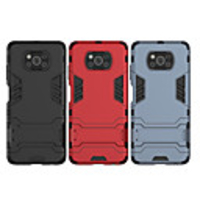 Case For Xiaomi Xiaomi Poco X3 NFC Shockproof / with Stand / Ultra-thin Back Cover Solid Colored / Armor TPU / PC