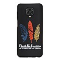 Case For Xiaomi Xiaomi Pocophone F1 / Xiaomi Redmi 7 / Redmi Note 7 Ultra-thin / Frosted Back Cover Word / Phrase / Feathers TPU