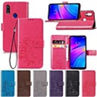 Case For Xiaomi Xiaomi Redmi 6 Pro / Xiaomi Redmi 7 / Redmi 6A Wallet / with Stand / Flip Full Body Cases Solid Colored / Butterfly / Flower Hard PU Leather