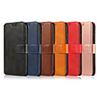 Case For Xiaomi Xiaomi Redmi Note 5 Pro / Xiaomi Redmi Note 5 / Xiaomi Redmi Note 6 Wallet / Card Holder / Flip Full Body Cases Solid Colored PU Leather / TPU