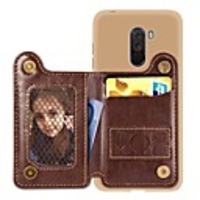 Case For Xiaomi Xiaomi Redmi Note 5A / Xiaomi Redmi Note 5 Pro / Xiaomi Pocophone F1 Wallet / Card Holder / Shockproof Back Cover Solid Colored Hard PU Leather / Xiaomi Redmi Note 4X
