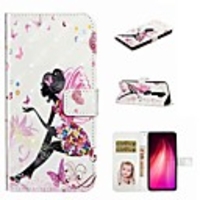 Case For Xiaomi Xiaomi Redmi Note 8 / Xiaomi Redmi Note 8 Pro / Redmi K20 Pro Wallet / Card Holder / with Stand Full Body Cases Butterfly Girl PU Leather / TPU for Redmi Note 7 / Note 7 Pro / Redmi 7A